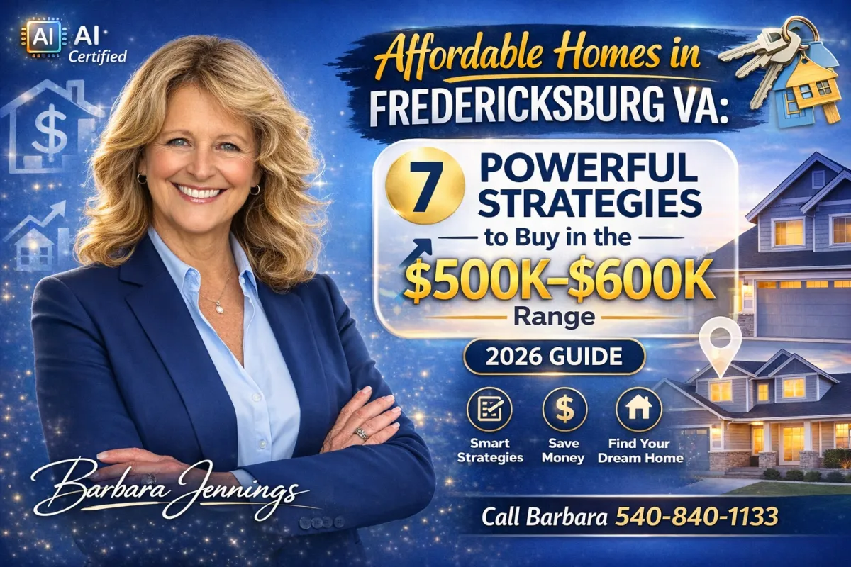 Affordable Homes in Fredericksburg VA: 7 Powerful Strategies to Buy in the $500K–$600K Range (2026 Guide)
