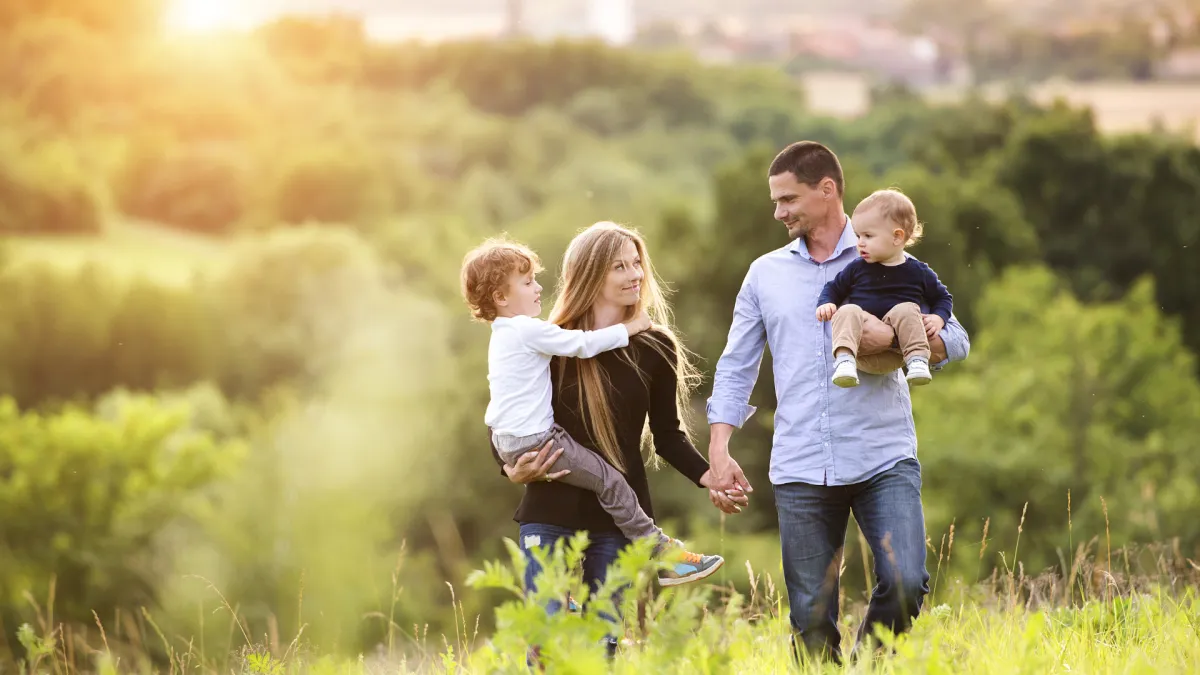 a family enjoying a ReLiveable voice companion