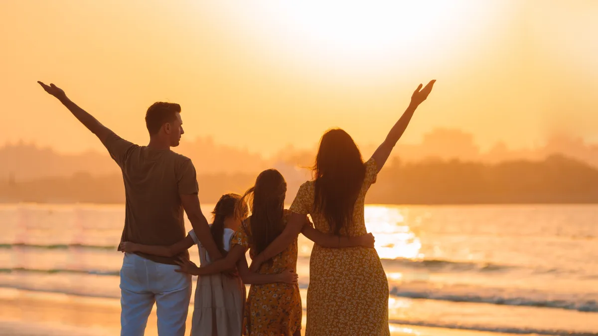 a family enjoying a ReLiveable voice companion