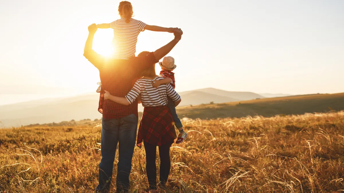 a family enjoying a ReLiveable voice companion
