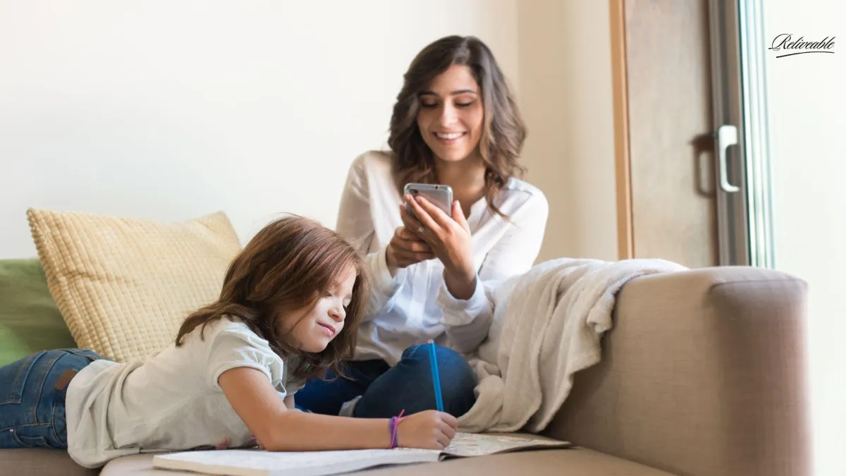 a mother and daughter reconnecting with a lost loved using ReLiveable's Legacy texting