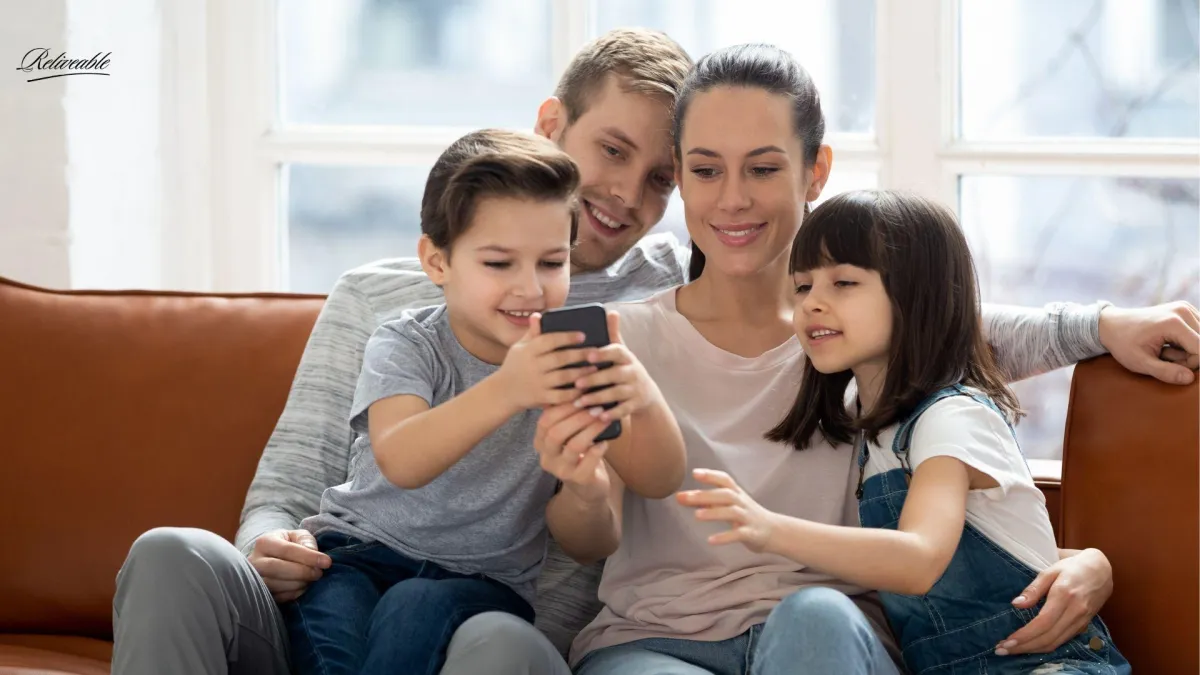 a family using ReLiveable's Ai memorial texting for grief support