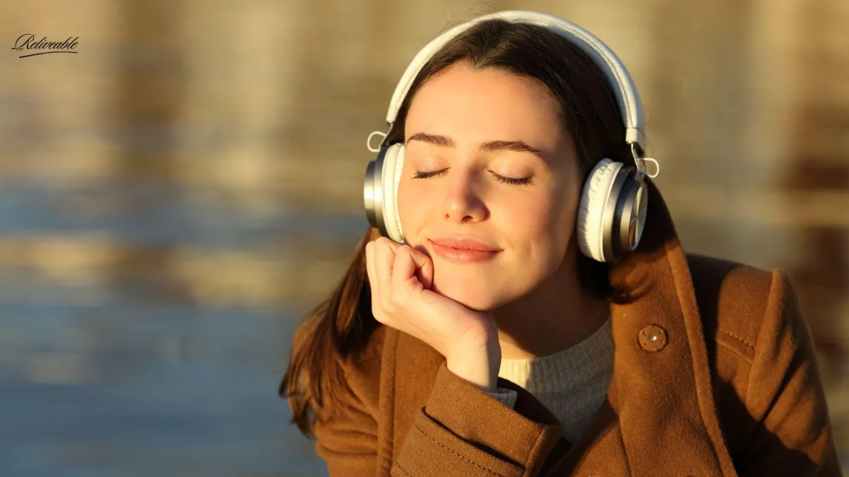 a daughter listening to a legacy voice message, an ai memorial service, from her father 