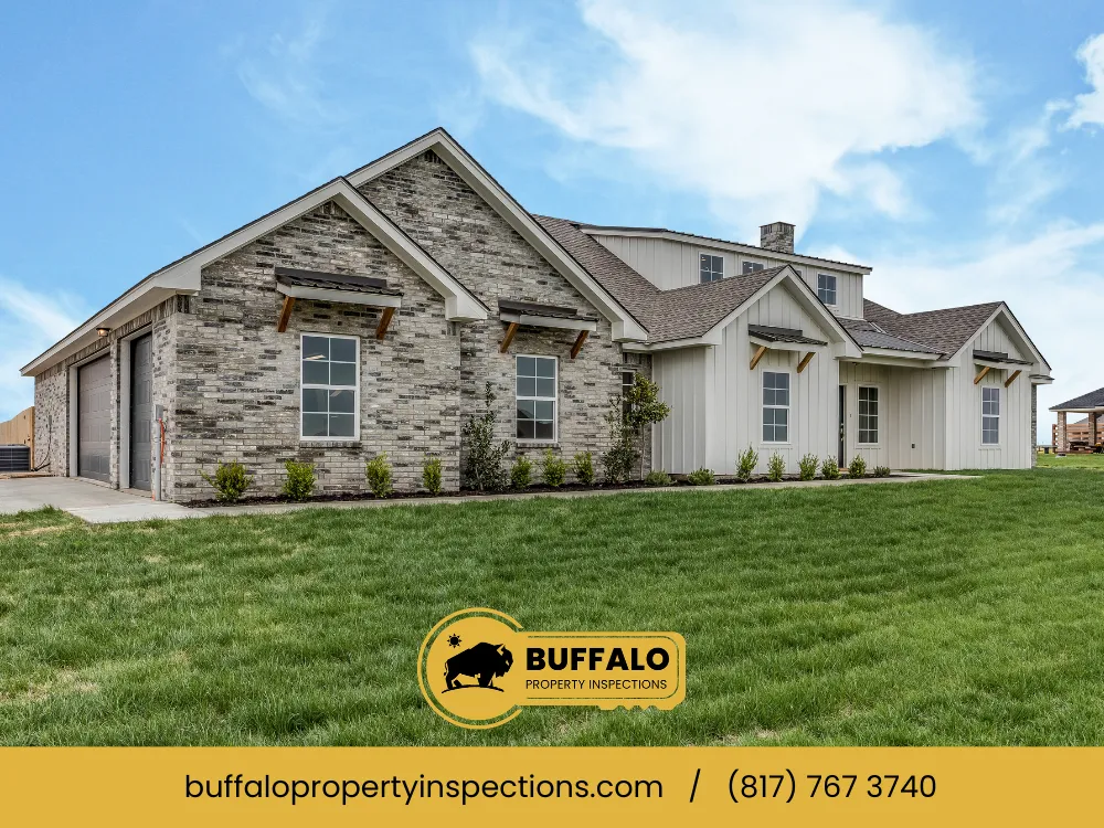 Spring home maintenance inspection at a Texas home with focus on roof, gutters, and exterior care