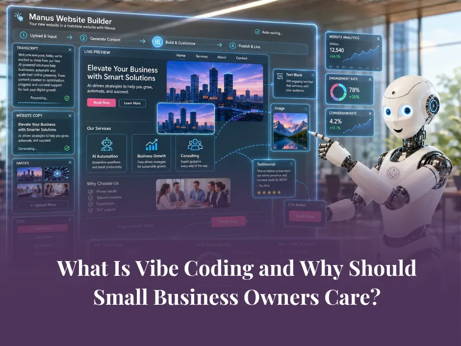 Vibe coding lets you build websites, tools, and apps using plain English - no developer needed. Here is what it is, how it works, and why small business owners are paying attention.