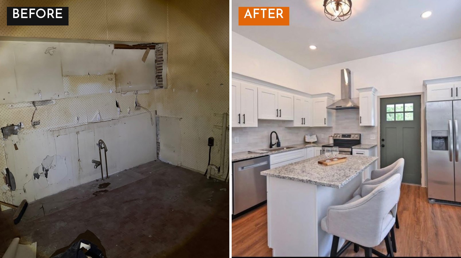 Before and after: kitchen gut renovation
