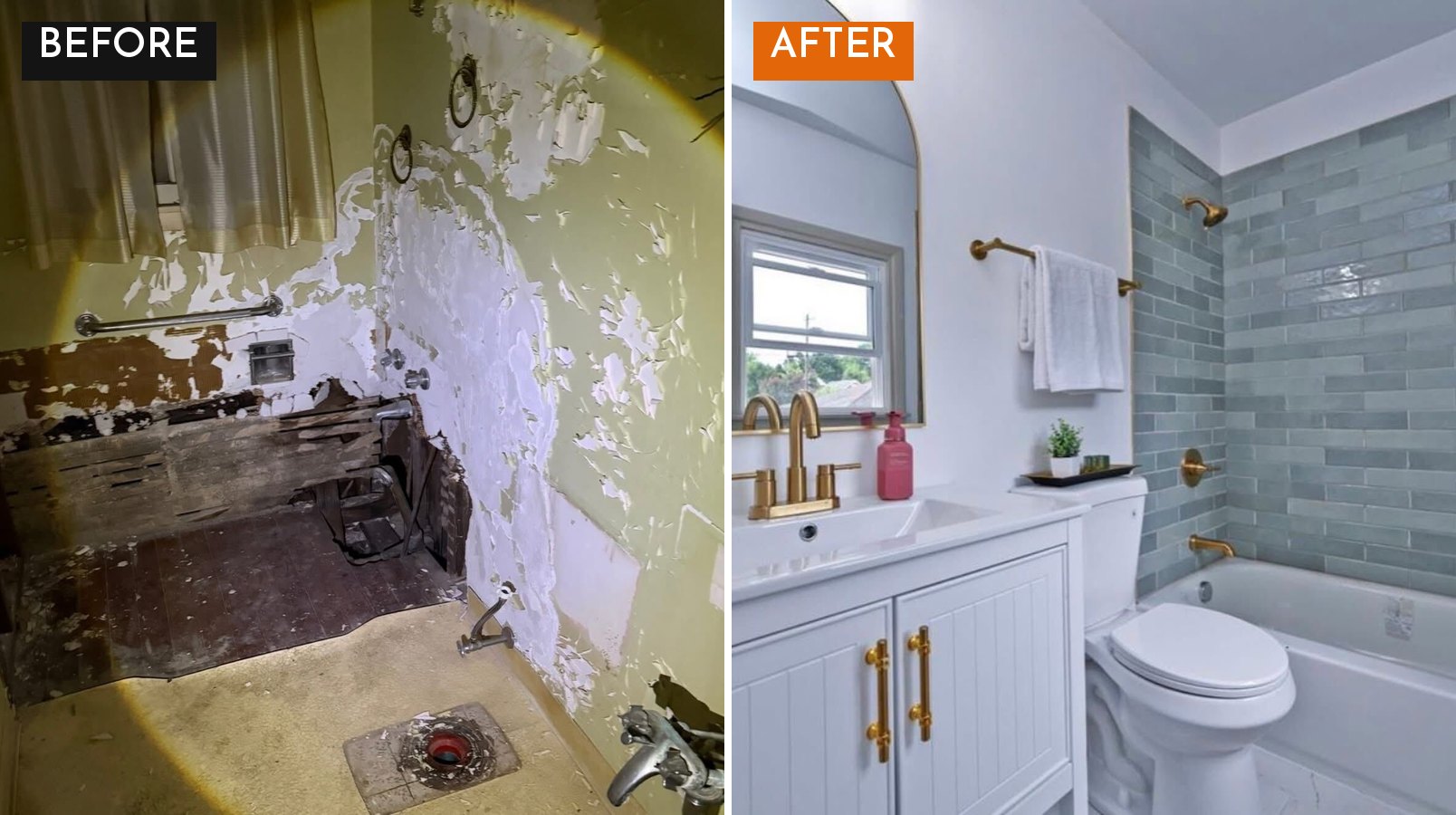Before and after: bathroom remodel