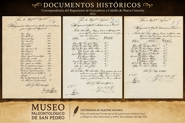 DOCUMENTOS GRANADEROS A CABALLO DE NUEVA CREACIÓN-1852