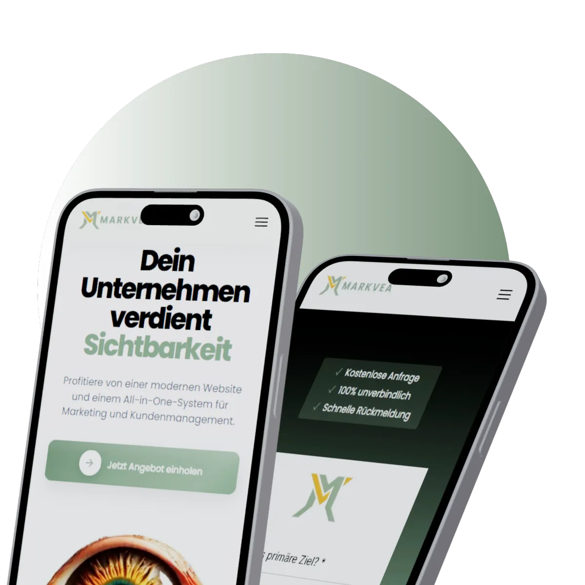 Markvea Website Smartphone Widget