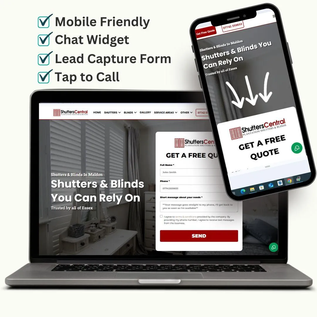 Blinds Shutters website