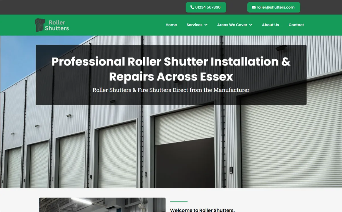 shutter businesses websites 