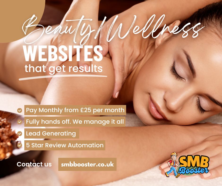 beauty website nails, hair, massage business