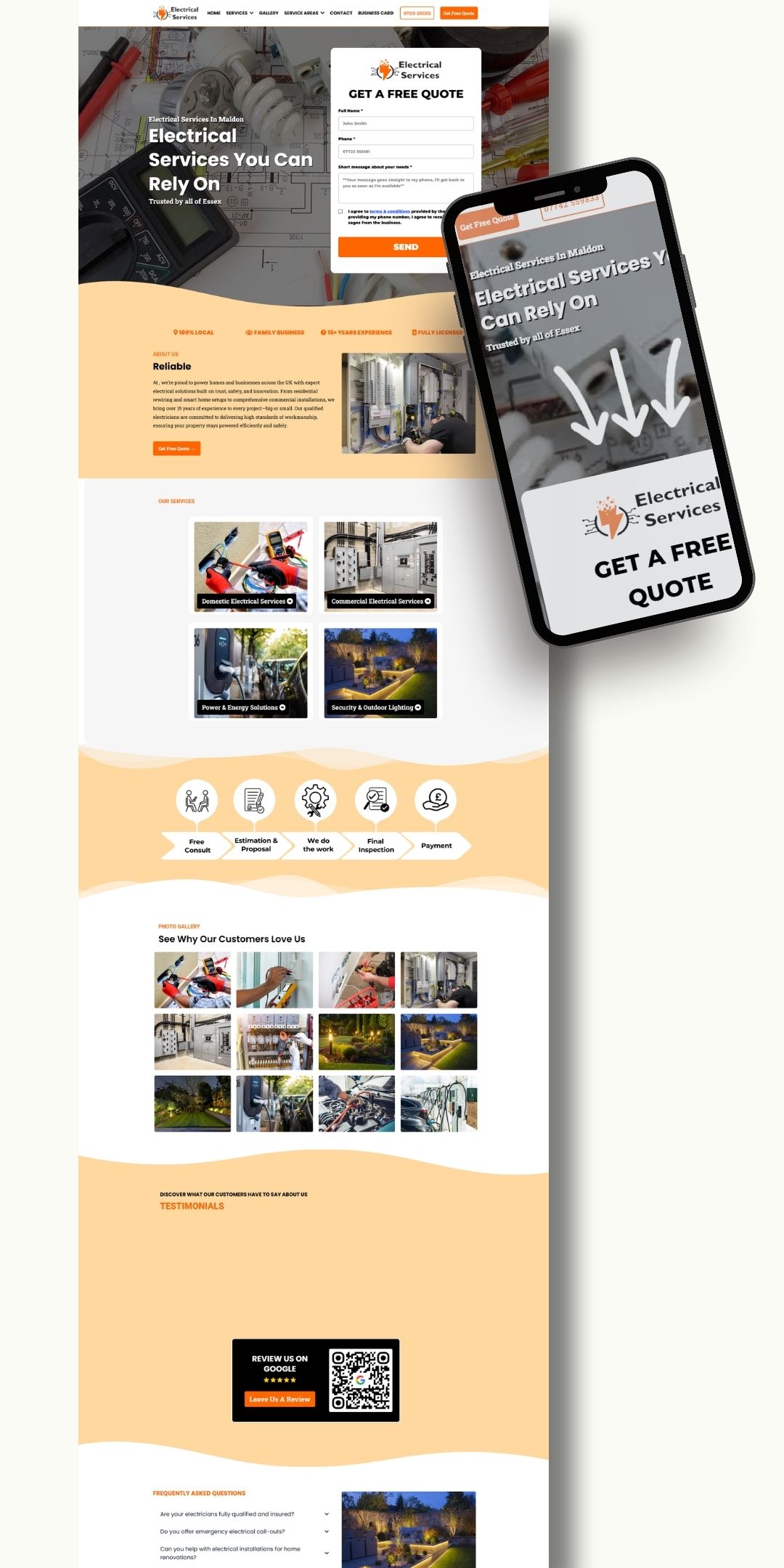 electrician website seo essex