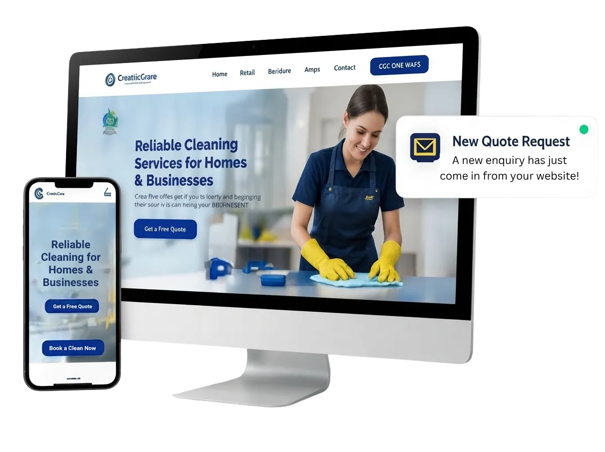cleaning business website desig service