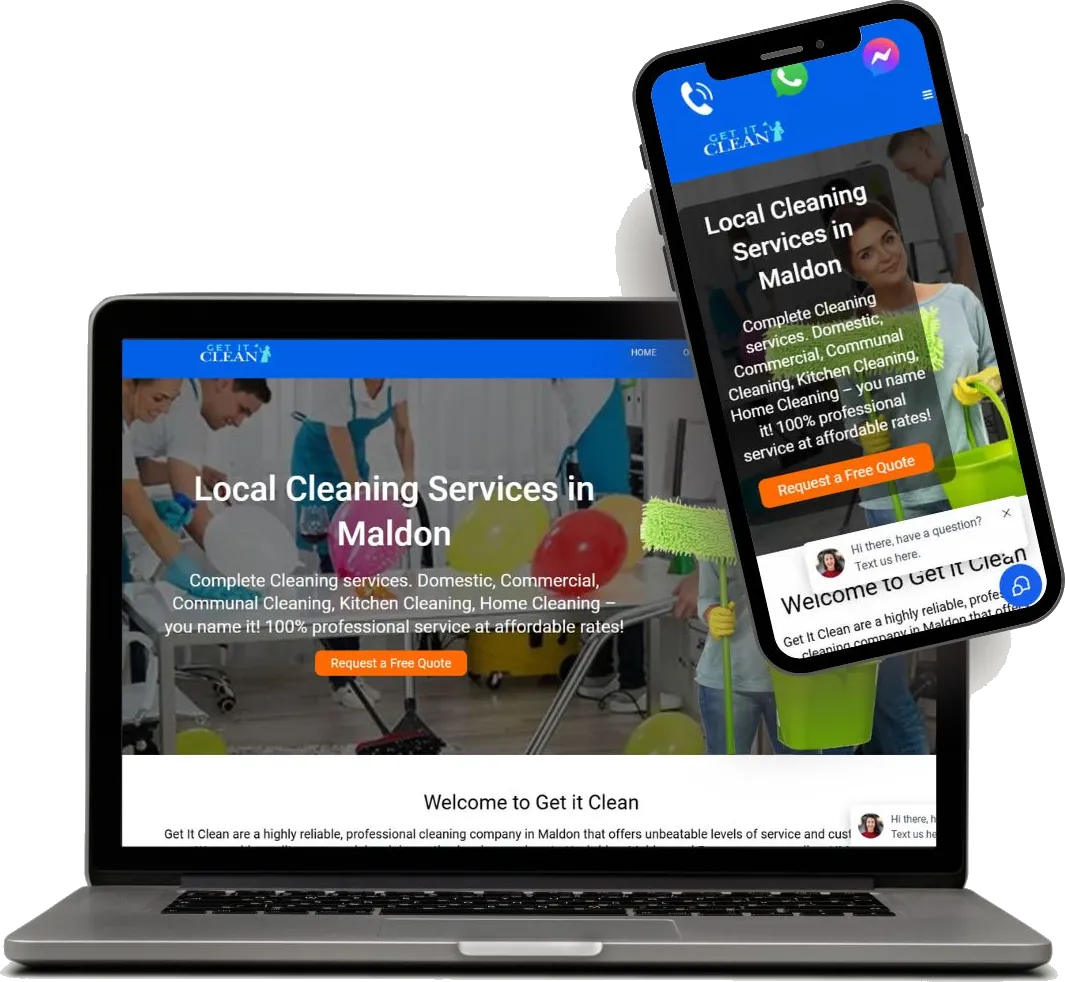 cleaning business websie