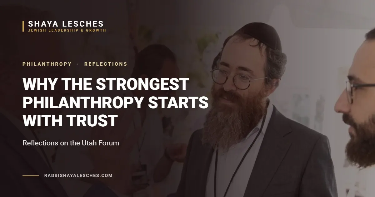 Rabbi Shaya Lesches at Utah Forum