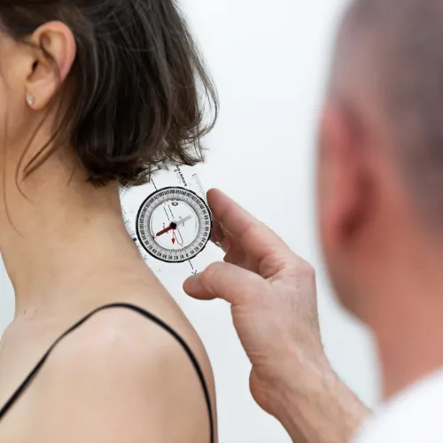 Tony assessing a client