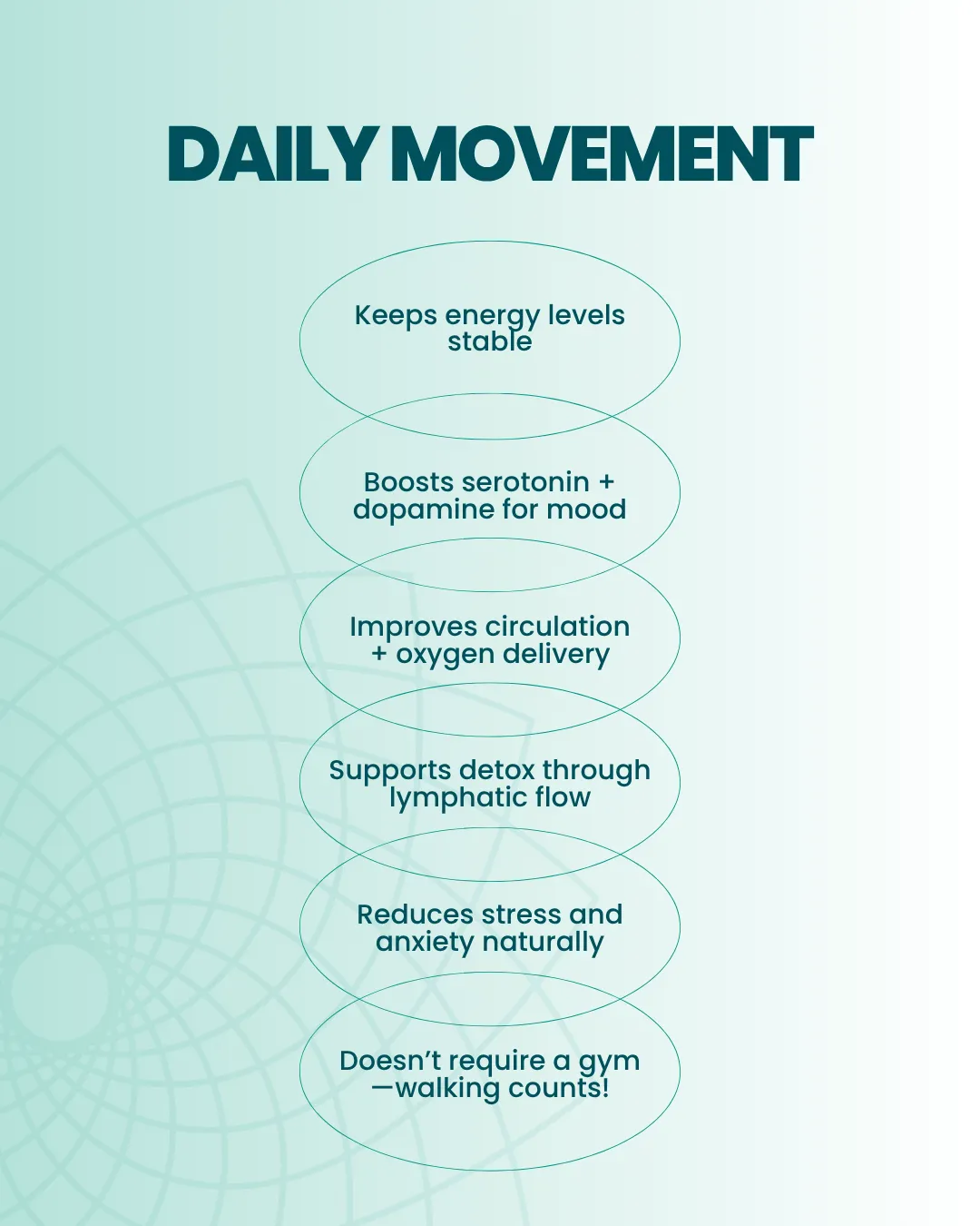 Daily Movement Benefits: Mood, Energy, Detox, Stress