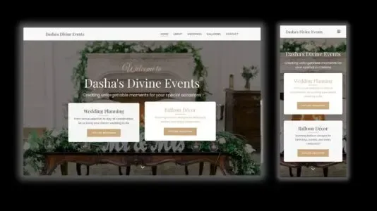 Client Work - Dasha's Devine Events