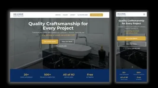 Client Work - Jan & Jakub Construction