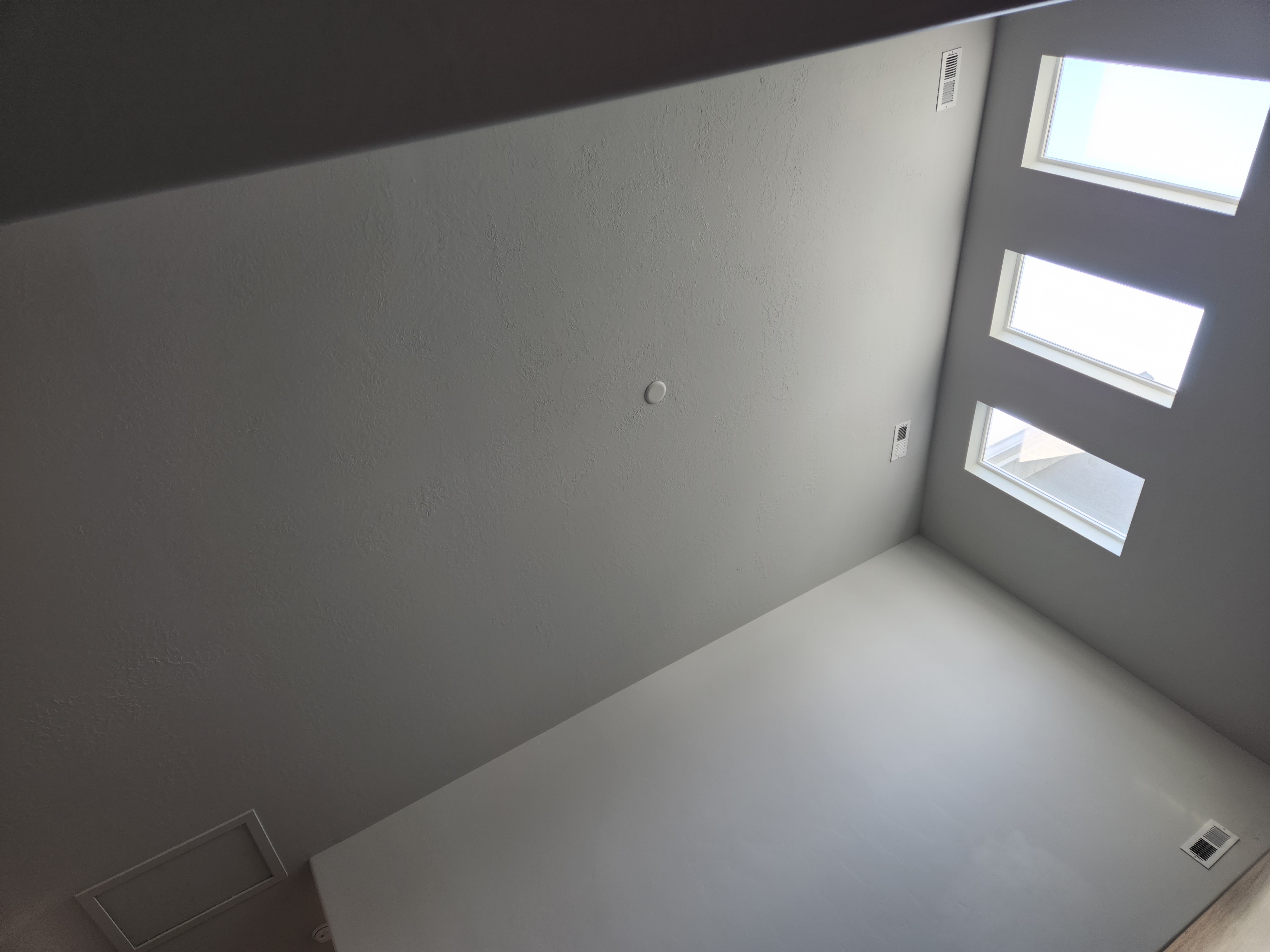 Painted interior walls and ceiling