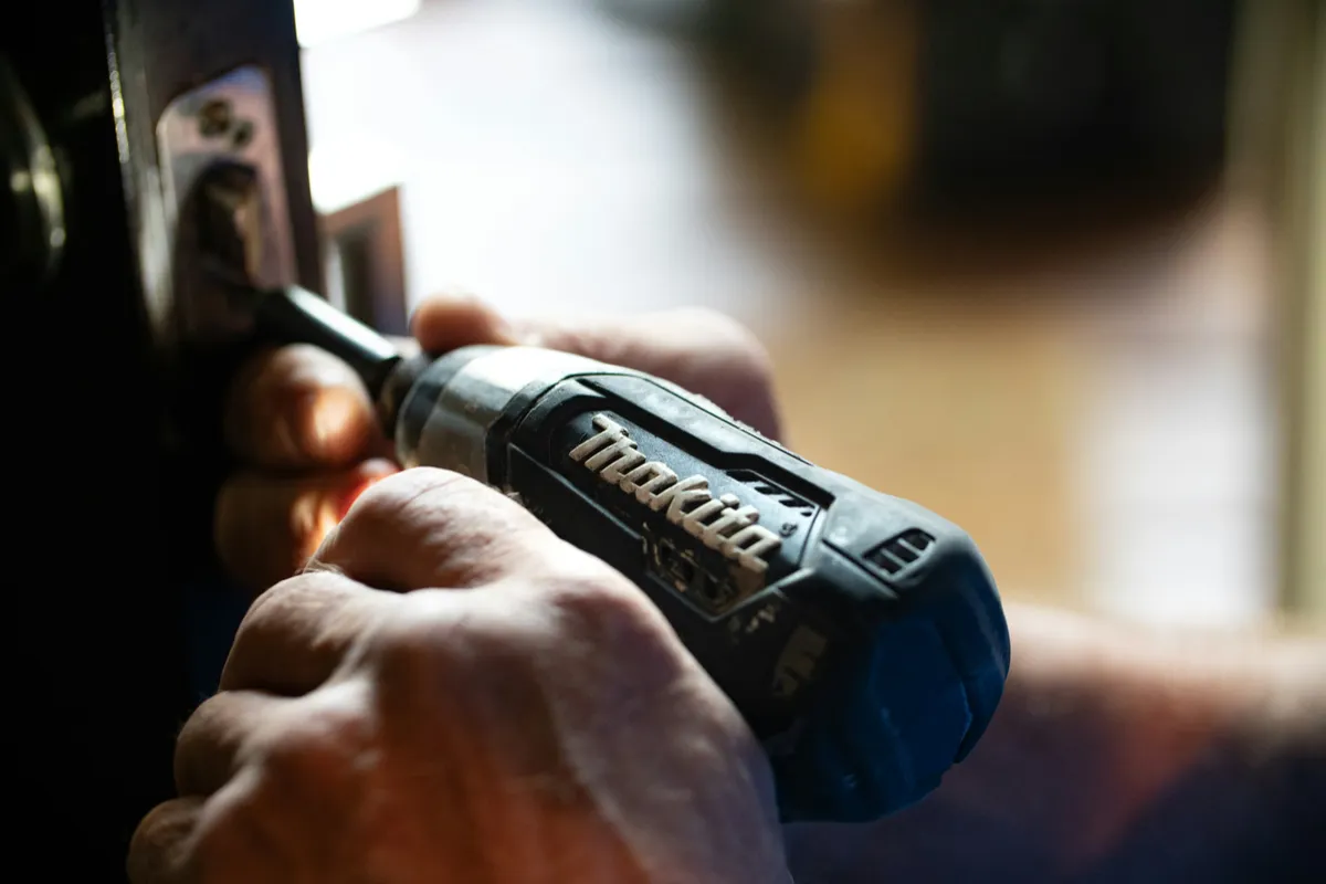 Close-up of a drill used for home repairs