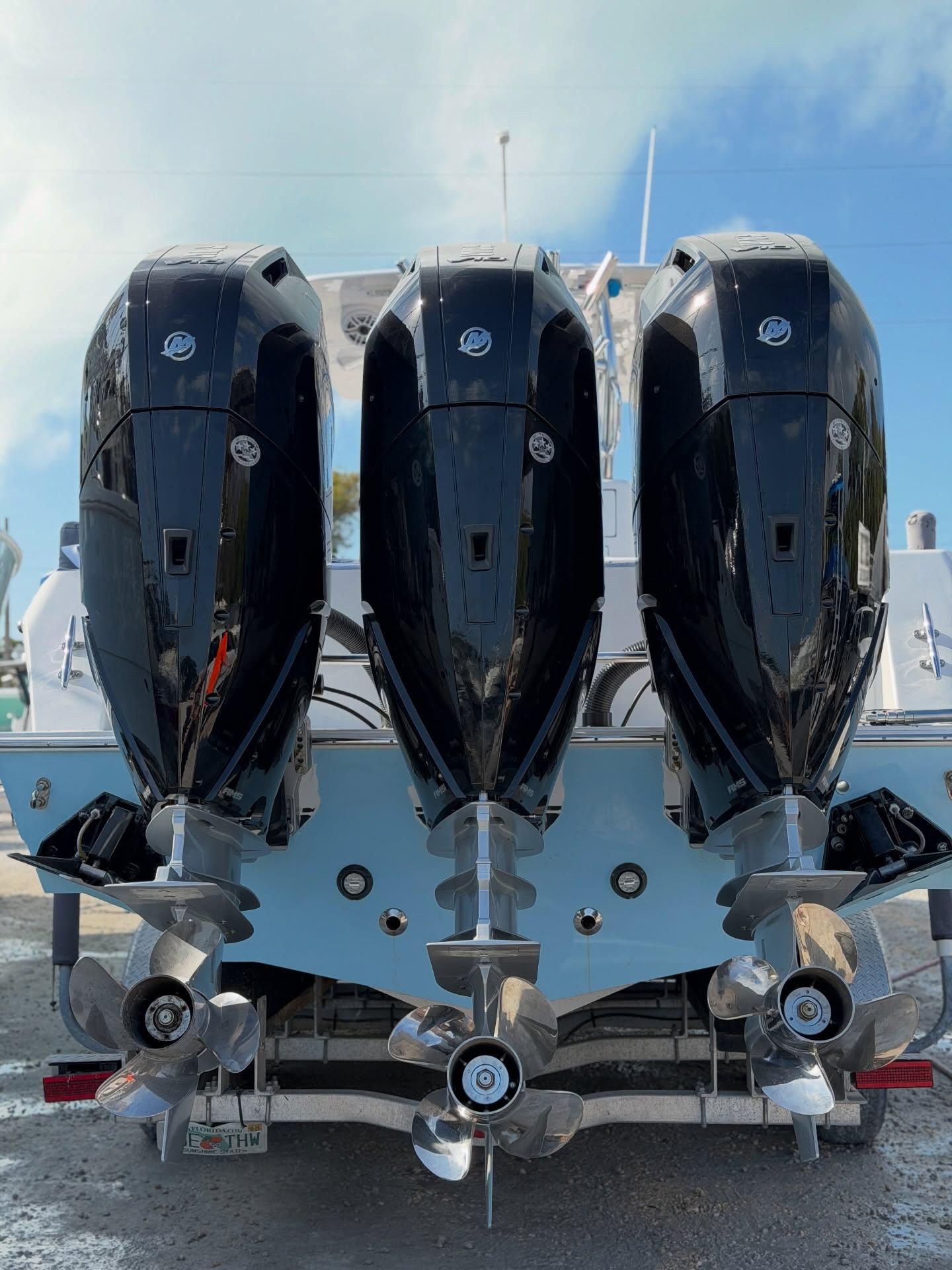 Triple mercury repower on a Contender at BTH Marine