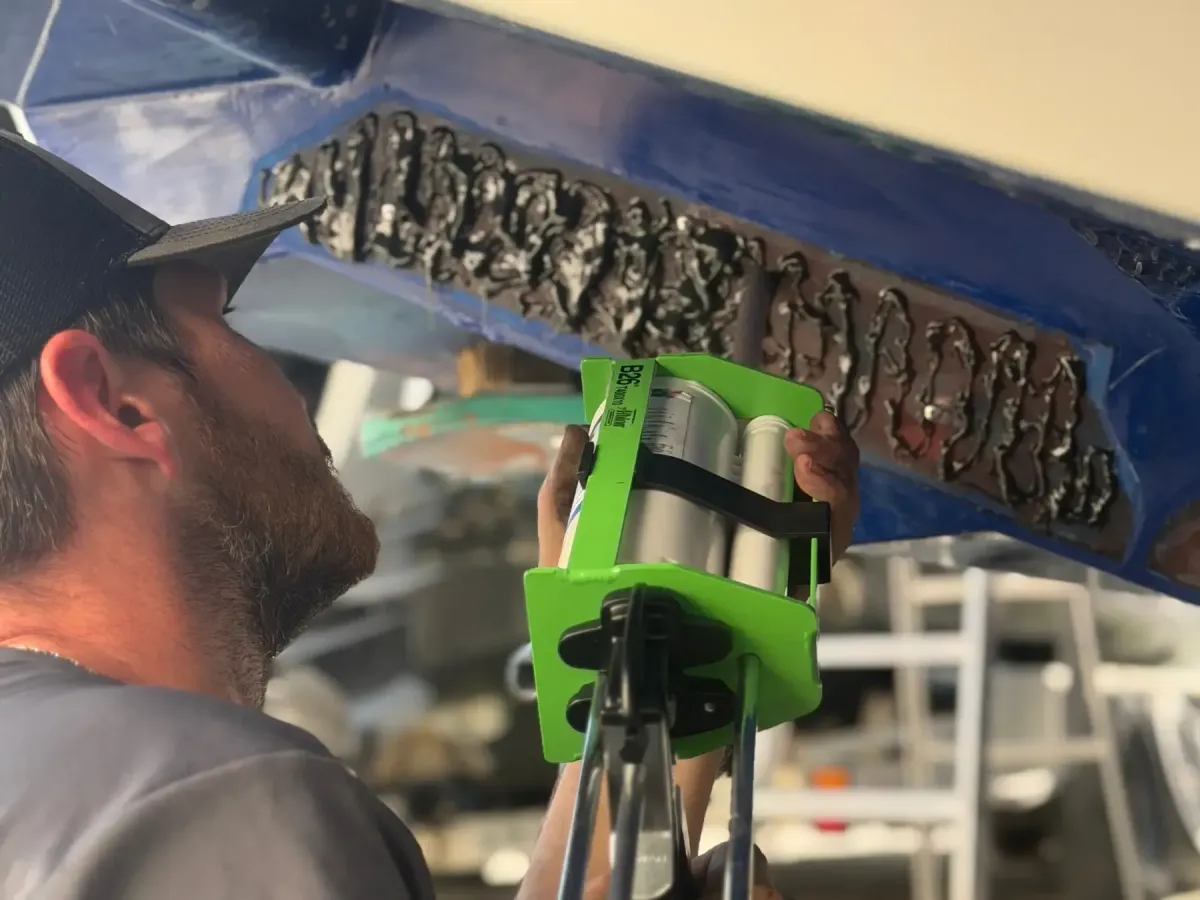 Seakeeper ride install on 47 Front Runner at BTH Marine