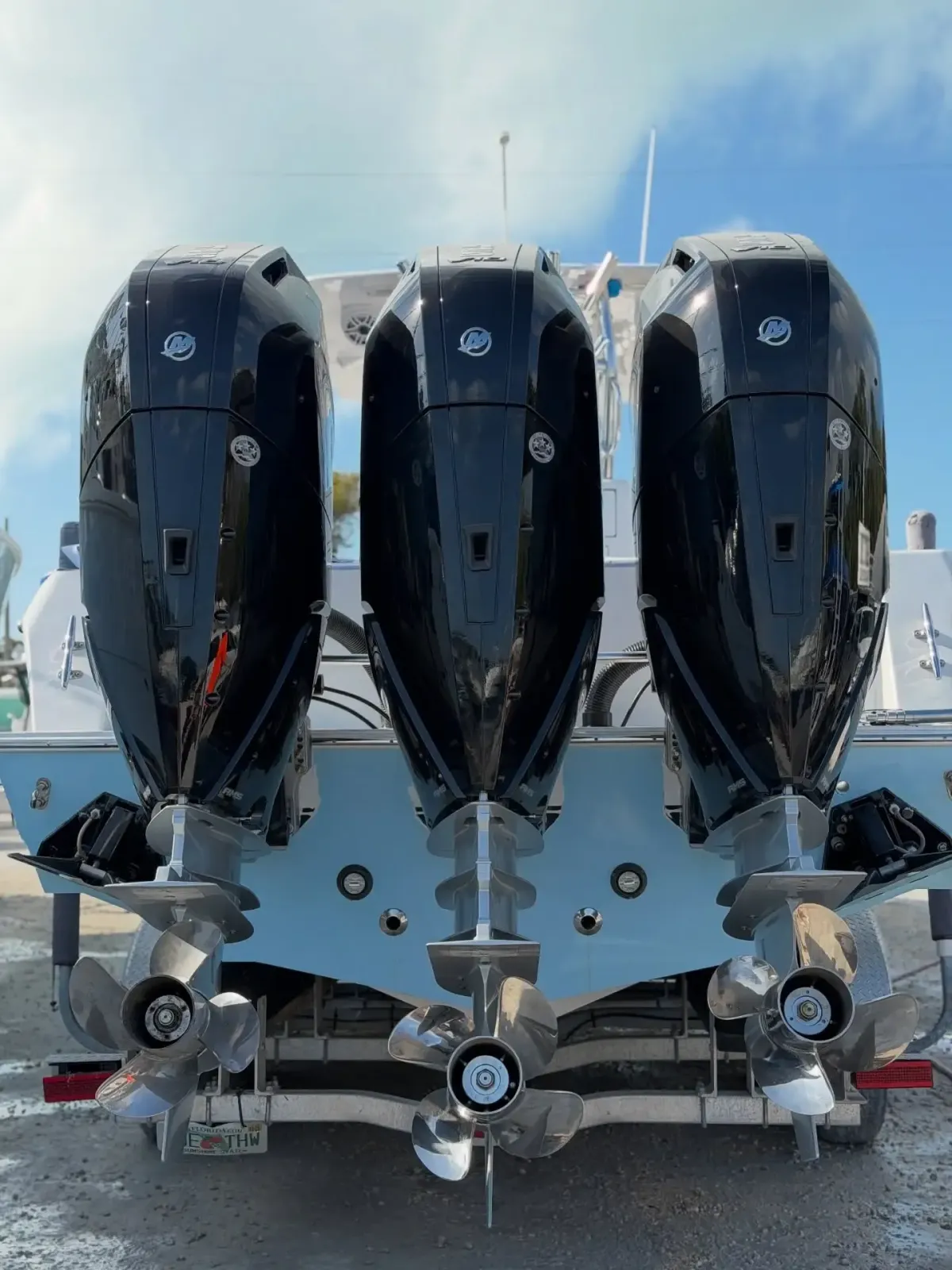 Triple mercury repower on a Contender at BTH Marine