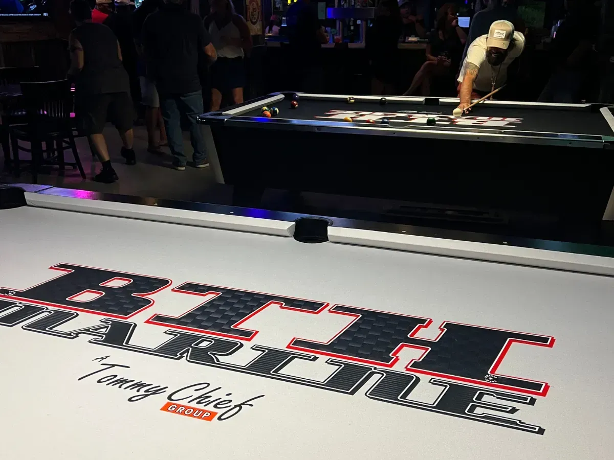 BTH billiard table at Hog Heaven