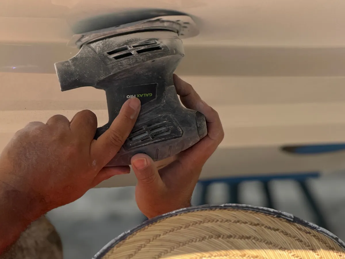 bottom paint application 