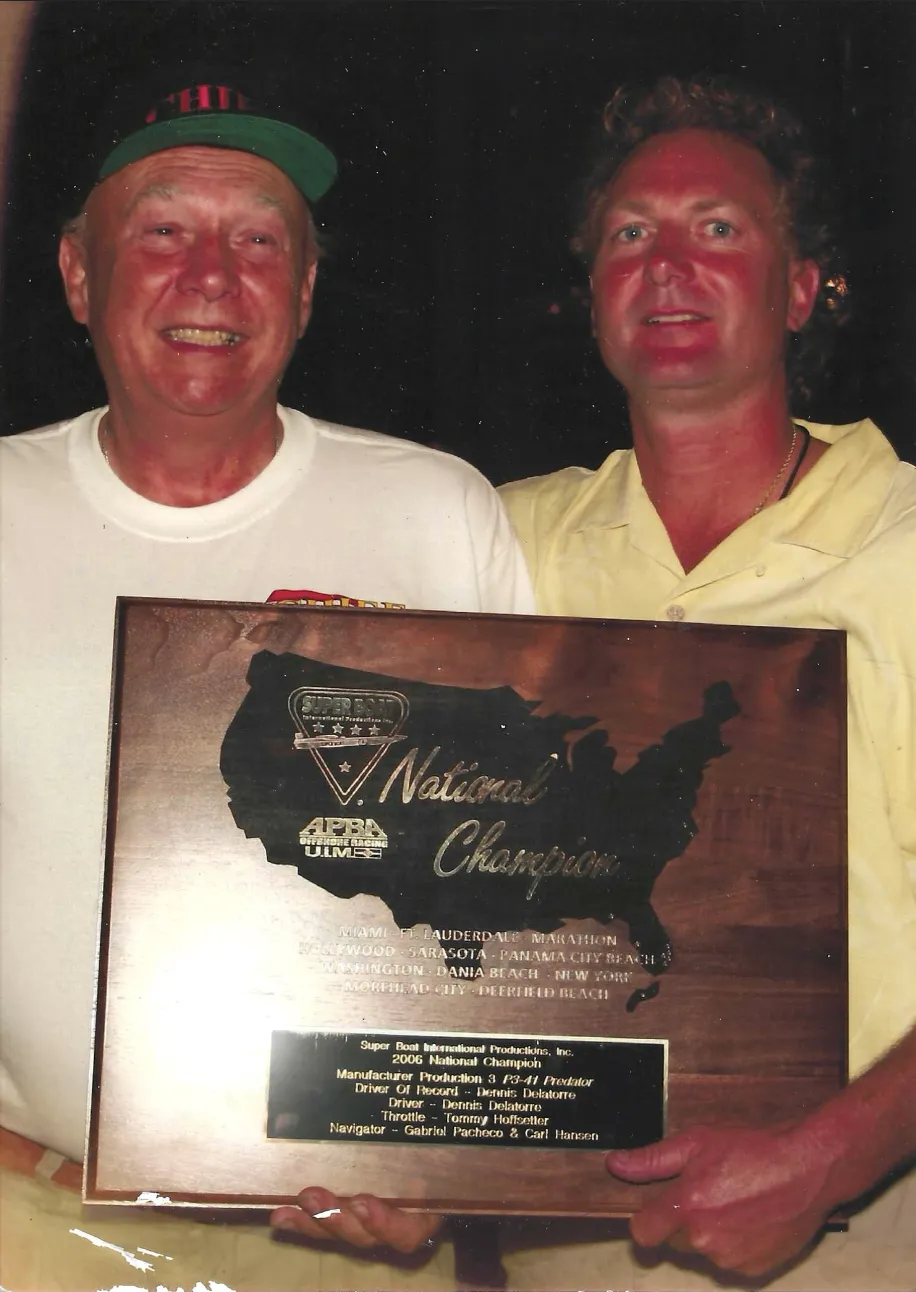 Tommy holding one of his national champions 