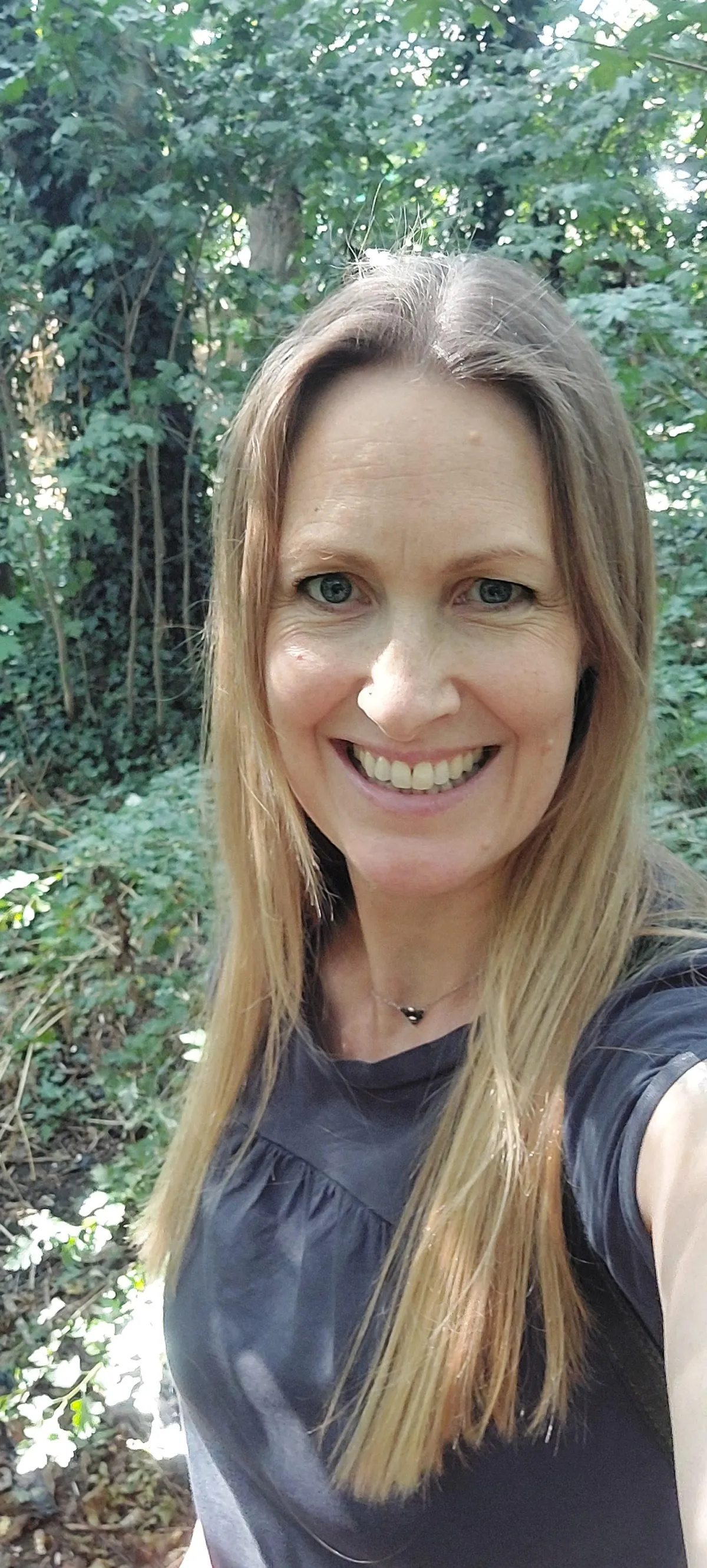 Smiling woman in nature