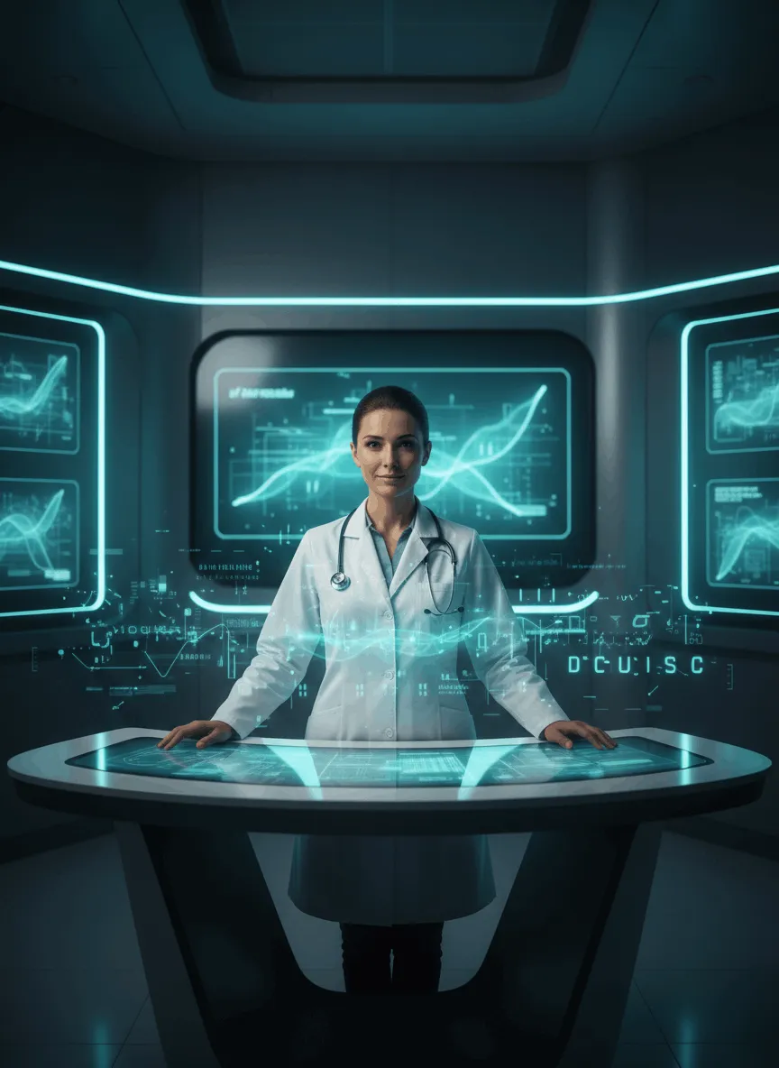 Doctor-Led Authority Frame showcasing modern medical setting