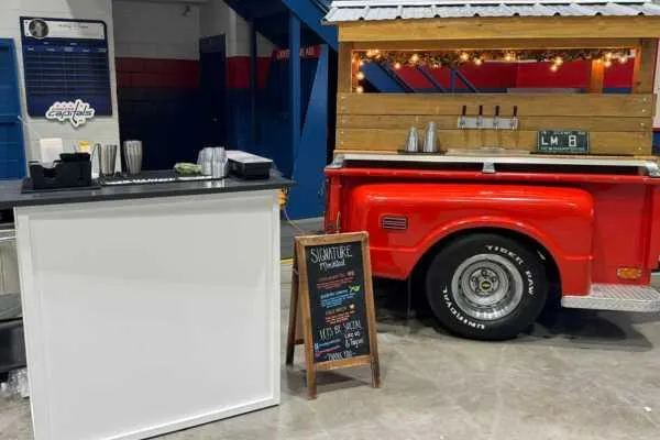 The tap truck and mobile bar setup for Vintage Cocktail in New Hampshire