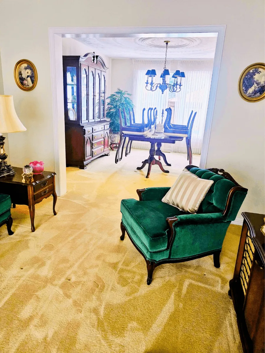 Residential living and dining area cleaned by the Stewandy team