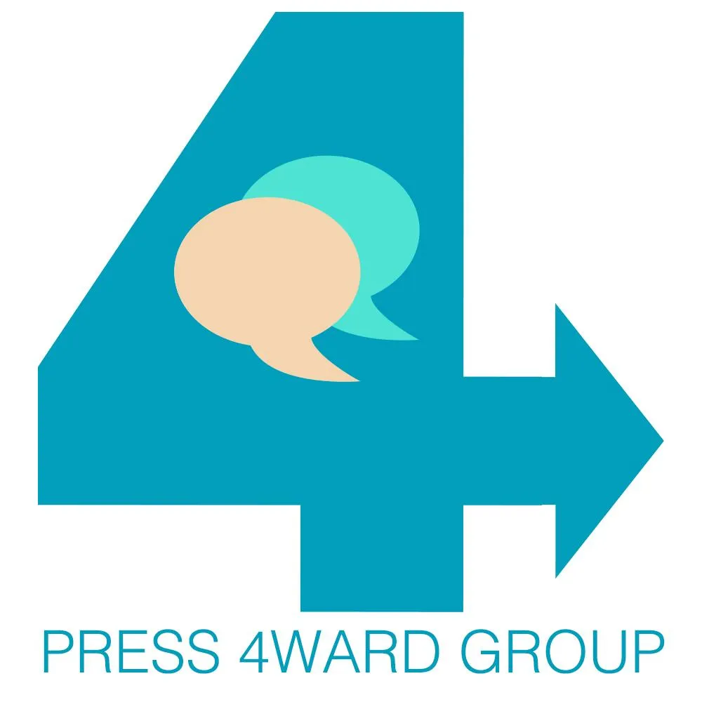 Teal #4 Logo for Press 4Ward Group