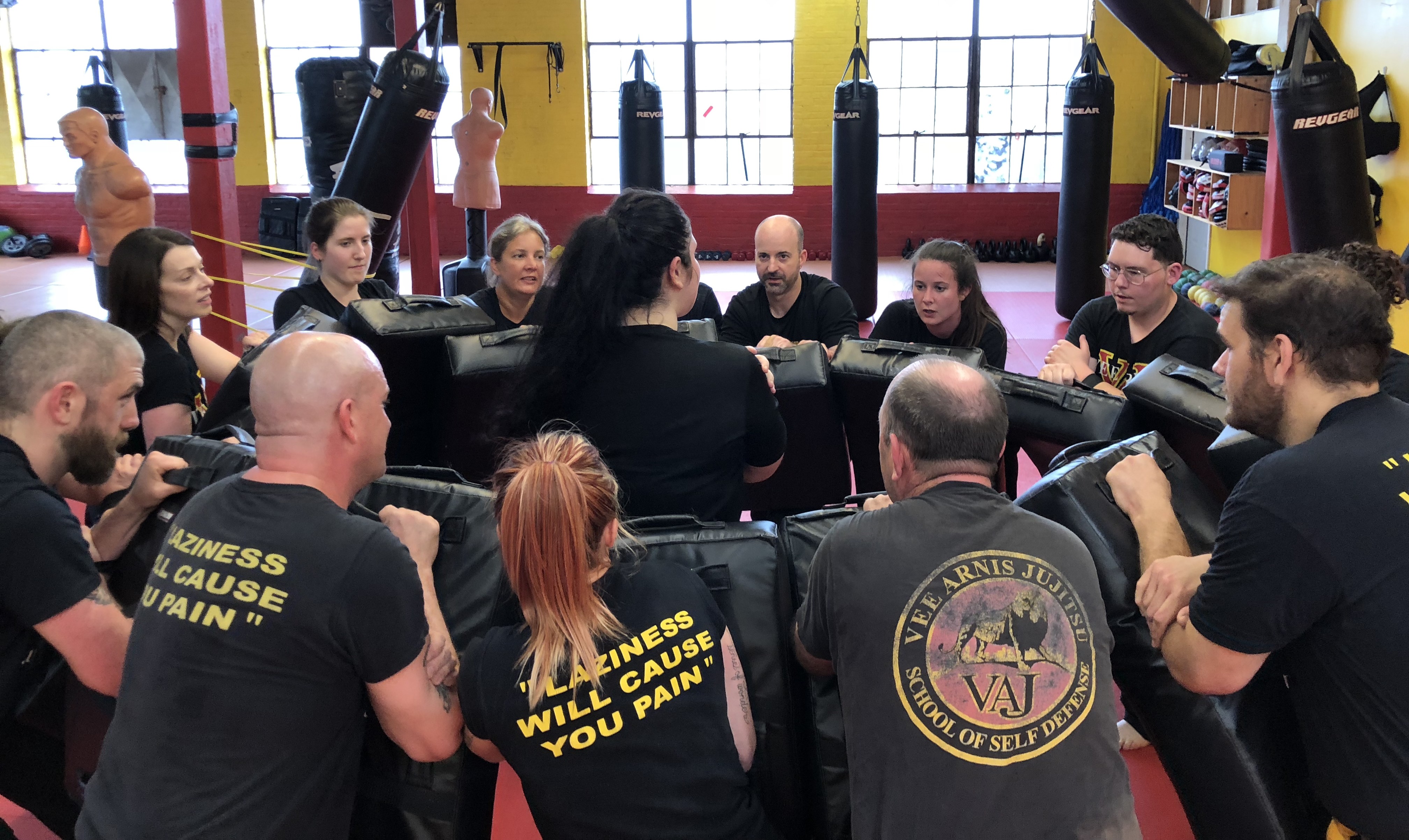 Teen self-defense training at Burke's Martial Arts in Providence