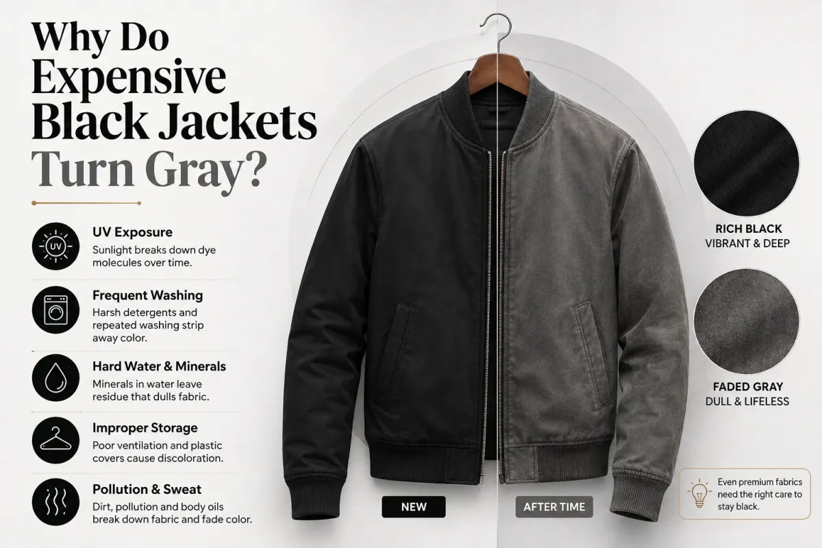 Why Do Expensive Black Jackets Turn Gray?