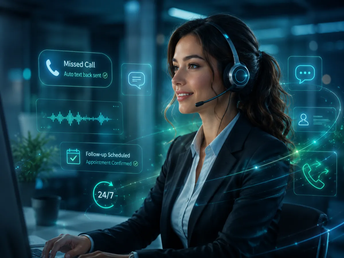 AI Receptionist Mobile Mockup HVAC
