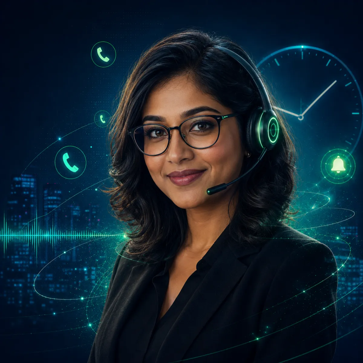 AI Receptionist Mobile Mockup Screen & Aluminum