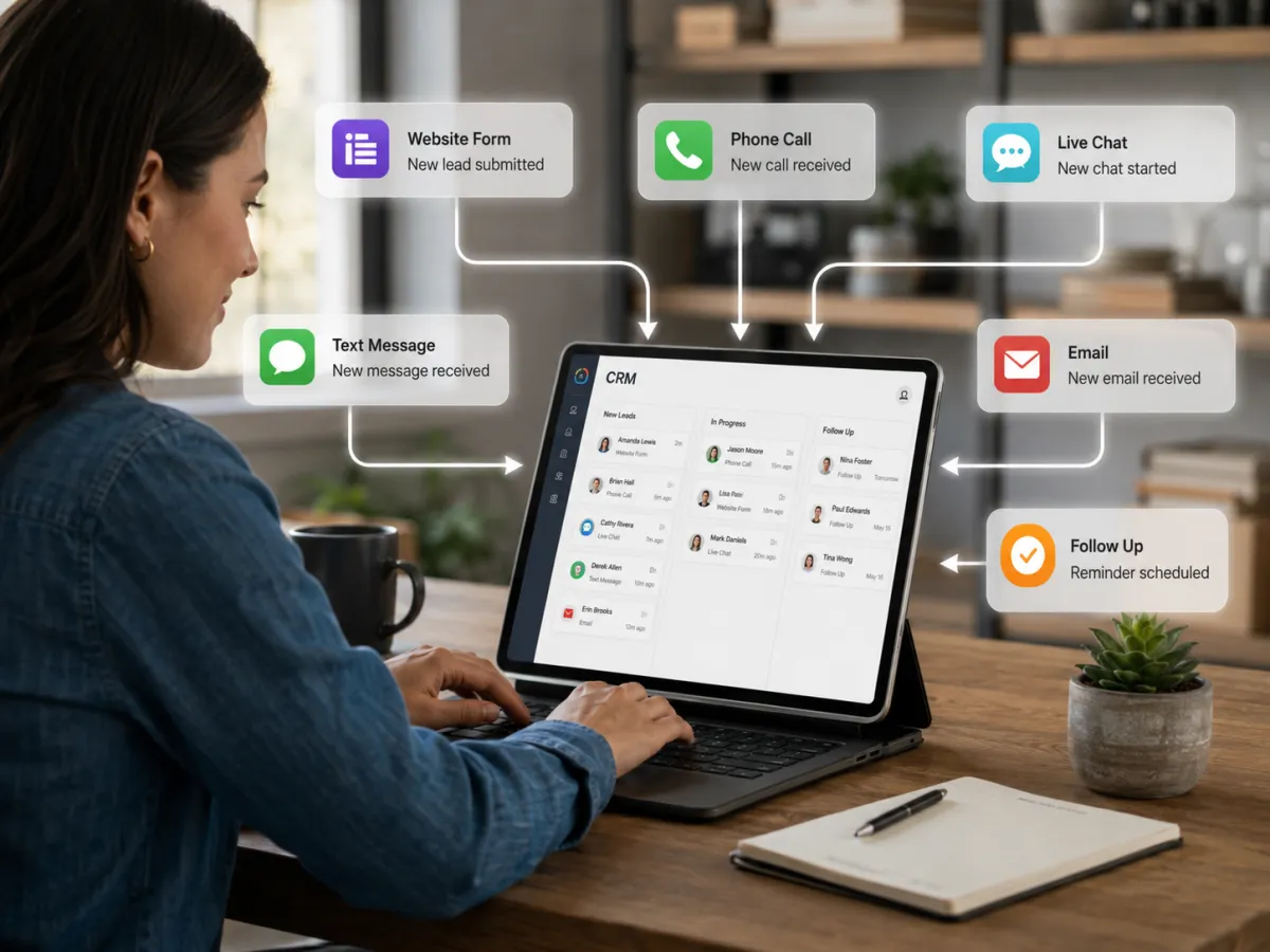 Smart website communication features visualization