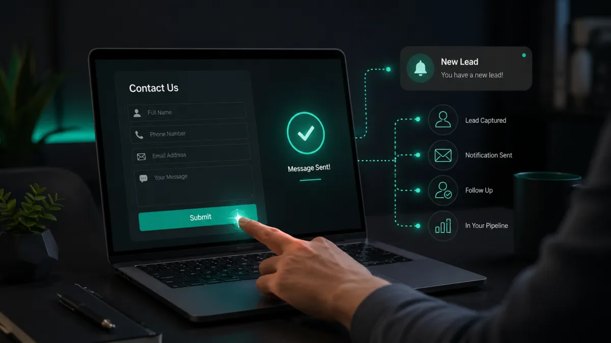 Smart Website Mockup with Automation Features