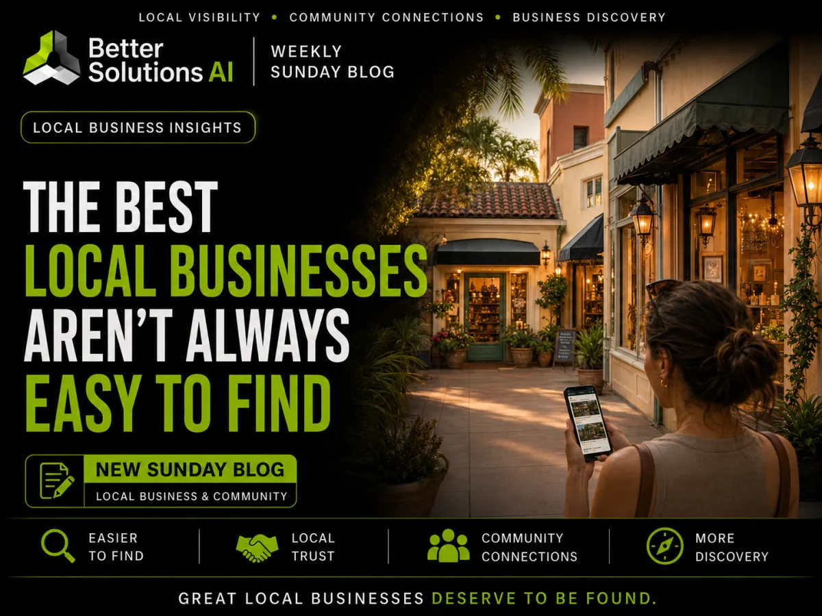 Better Solutions AI Weekly Sunday Blog featuring Alex the AI assistant