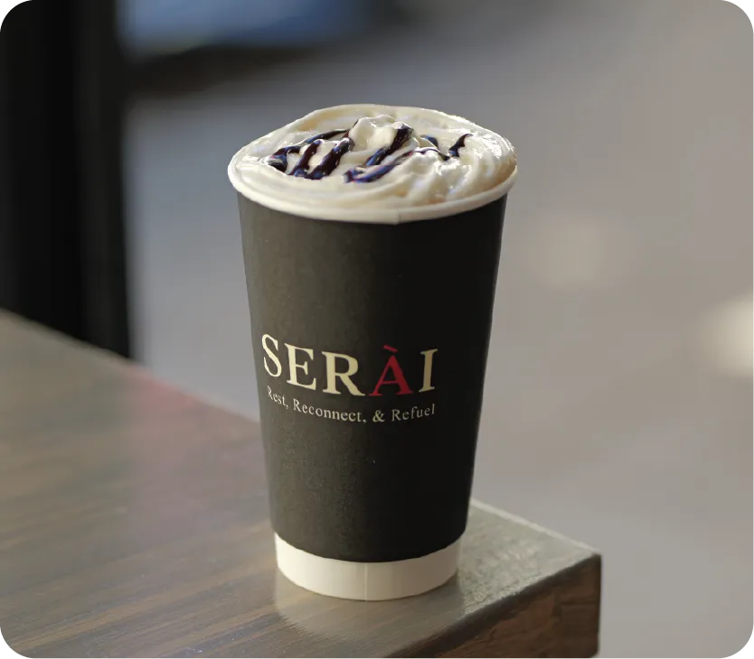 Serai Cafe & Deli storefront sign, Chicago IL