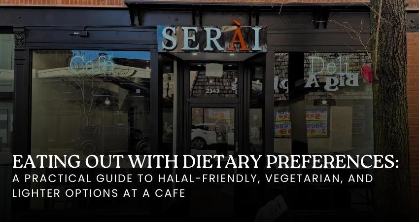 Halal-friendly deli sandwich option at a Chicago cafe
