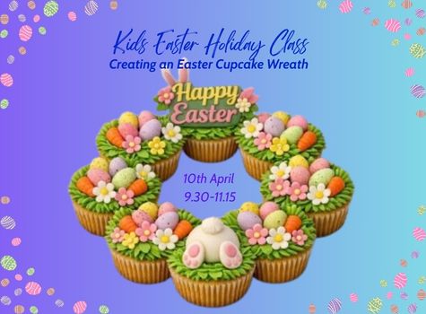 Easter Themed Cupcake Wreath