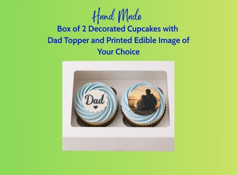 Box of 2 father's day cupcakes in box