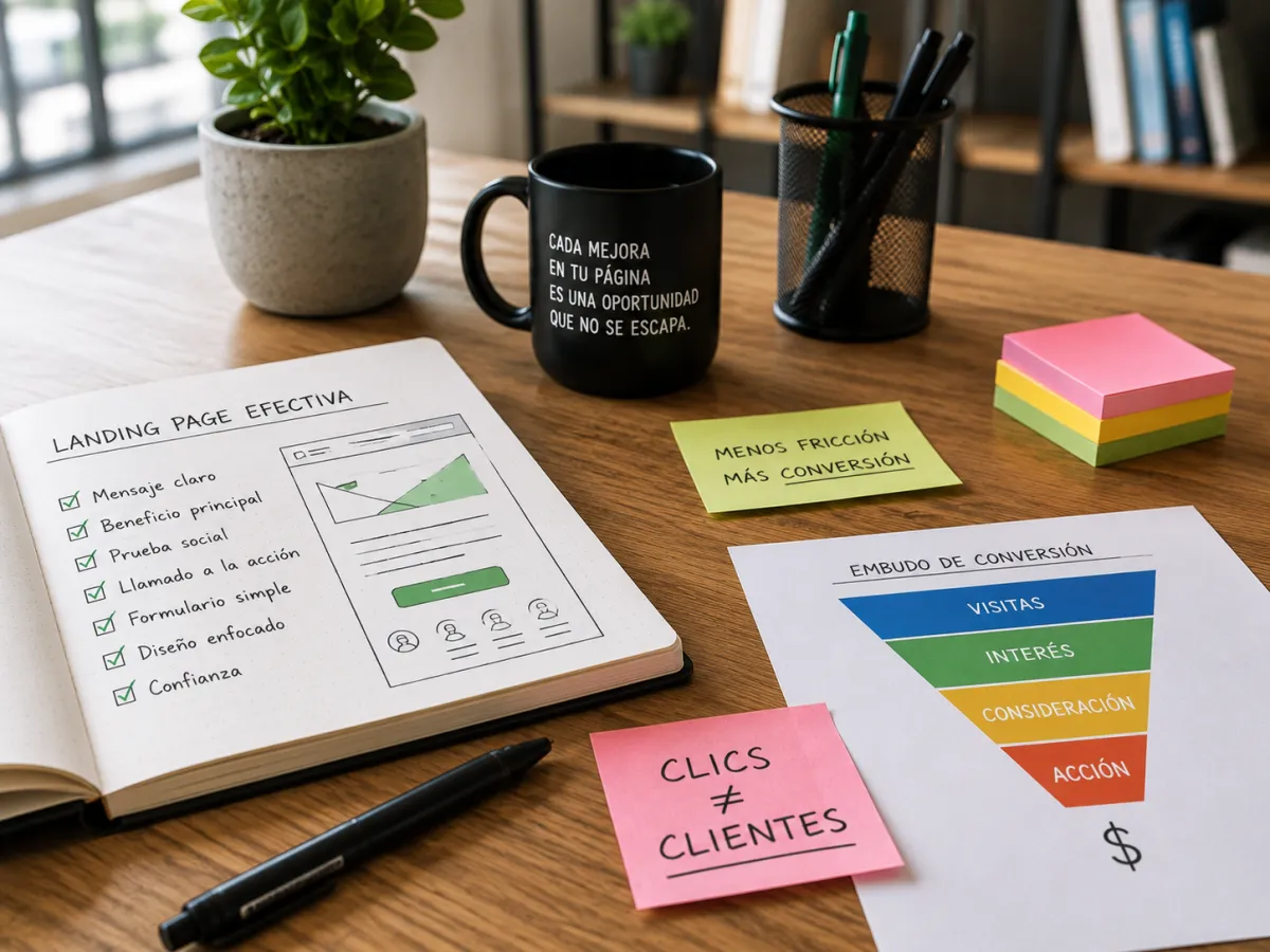 Tu landing page recibe clics pero no clientes