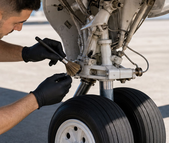 Sanjer from San Mob Detailing, working on a Aircraft in Alexandra